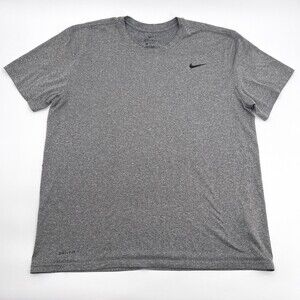 Nike Shirt mens Extra Large Gray T-Shirt DRI-FIT Active Run Jog Crew Neck